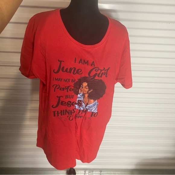 Fruit Of The Loom June Girl Red T-Shirt Women’s Size 3XL - Picture 3 of 10